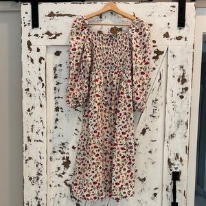 J Crew Floral Smocked Dress